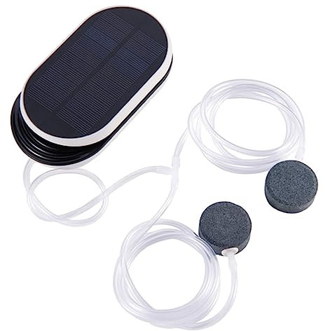 YARNOW 1 Stück Solar- -pumpe Elektrische Pumpe Kompressor Mini-teichluftpumpe Solar-pool-sauerstoffbelüfter Teichbelüfter Solar Wasser Hochdruckreiniger Tauchfähig Weiß Plastik