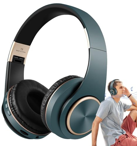 Cuffie ricaricabili con microfono, auricolari wireless ricaricabili, ricaricabili, con cancellazione del rumore, sovraurale, per giocare, vita quotidiana e ascoltare musica