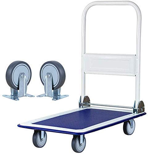ZGLINMZ Durable Heavy-Duty Industrial Lightweight Folding Barrow Telescopic Sack Truck Trolley Hand Cart
