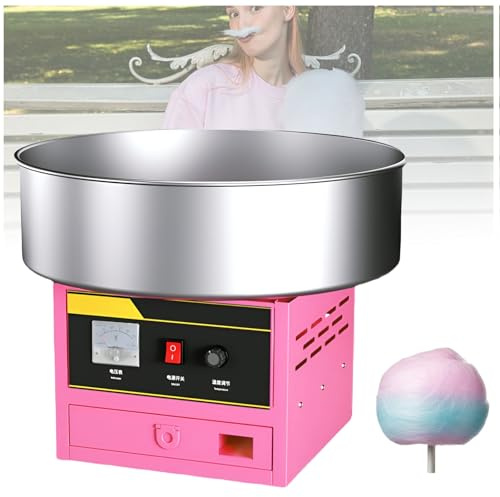 UPLTOE Electric Cotton Candy Maker,Cotton Candy Machine Concession Stand,W/Stainless Steel Bowl,Sugar Scoop and Drawer,For Home,Carnival,Kids Birthday,Family Party A