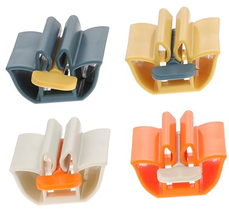 Beatifufu 4pcs Toothpaste Dispenser Squeezer for Bathroom Storage Multi-use Tube Squeezer for Toothpaste Hand Cream and Facial Cream Compact Space-Saving Organizer in White Blue Yellow