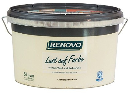 Trendfarbe Champagnerträume 5 L Renovo Lust auf Farbe - Wandfarbe Deckenfarbe