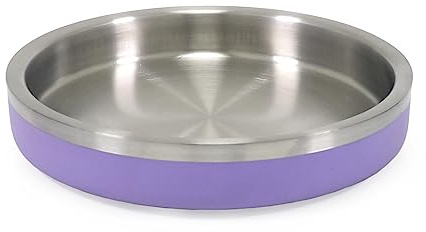 Rosewood Premium Double-Wall Stainless Steel Pet Food Bowl 480ml - Lilac
