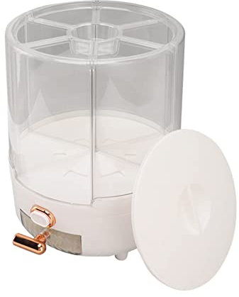 Automatischer Reisspender, um 360° Drehbarer 6 Gitter Aufbewahrungsbehälter für Lebensmittel Getreide, Aufbewahrungsbox für Trockenfrüchte und Trockenfrüchte auf der