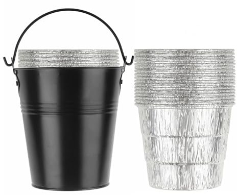 Altsuceser 20 st fett hink foder, grillfett hink plåtfolie foder, grillhink för fett, droppfett hinkfoder, grilltillbehör för Traeger Pro-serien 575/780 22/34-serien 20 st