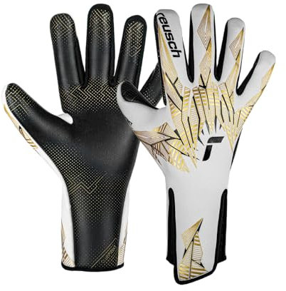 Reusch Pure Contact Gold X GluePrint Strapless Torwarthandschuhe Herren und Frauen Fußballhandschuhe für Erwachsene Profi-Belag für alle Wetterbedingungen und Spielfeldoberflächen