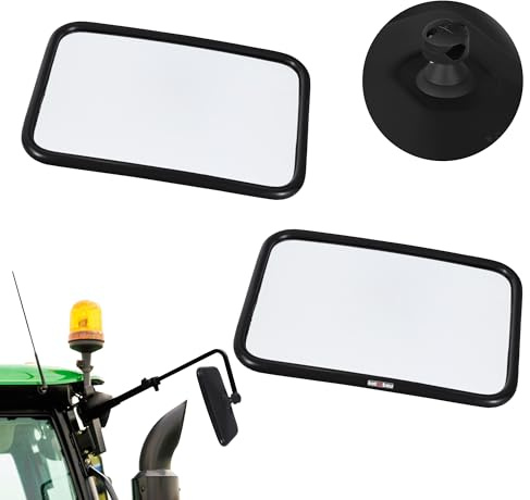 KOTARBAU® Traktorspegel med fäste, universell 31 x 20,5 cm PVC, 2 stycken traktor ytterspegel, uni spegel, jordbruk