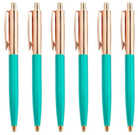 SANRLO Kugelschreiber, Bleistifte und Schreibgeräte, 6 Stück, einziehbarer Kugelschreiber, Büroschreibstift, Unterschrift, glattes Schreiben, Gästeanmelde-Stift für Hotelempfang