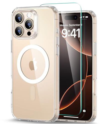 ESR for iPhone 16 Pro Case (4 in 1) Set, Translucent Matte Case with Screen Protector, Compatible with MagSafe, Military-Grade Protection, Classic Series, Clear