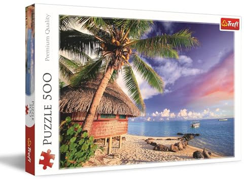 Trefl - Bora-Bora Insel - Puzzle 500 Teile - DIY-Puzzle mit Urlaubsansicht, Kreative Unterhaltung, Spaß, Puzzle-Klassiker für Erwachsene und Kinder ab 10 Jahren
