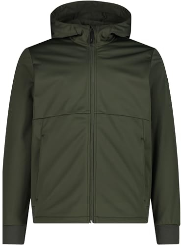 CMP - Giacca da uomo in softshell con cappuccio fisso, Forest, 50
