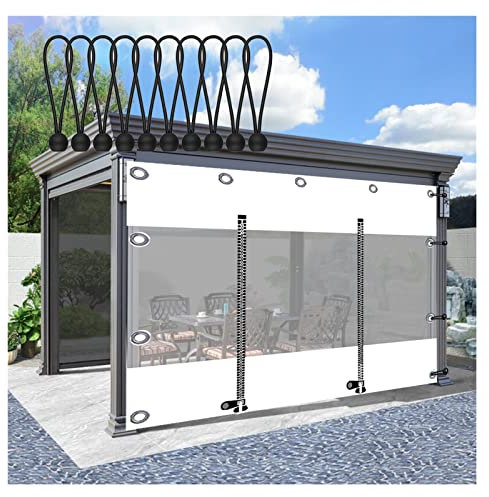 Gazebo impermeabile per esterni, pergolato, veranda, veranda, tettoia, bianco, trasparente, pannelli laterali con cerniera, dimensioni 3 x 2 m