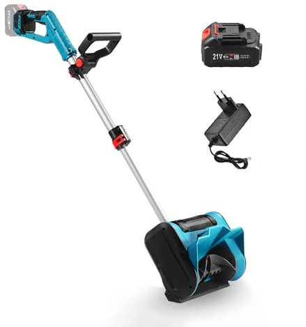 Pala Da Neve Pieghevole, Efficiente Pala Da Neve con Asta Retrattile, Facile Sgombero Della Neve, Lancia Neve per La Rimozione Della Neve Invernale Dal Vialetto(One Battery)