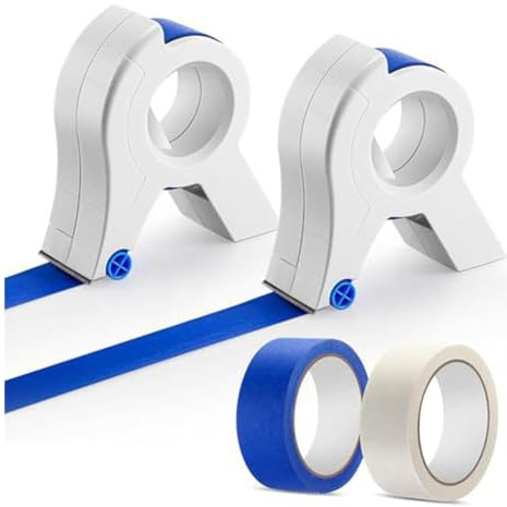 Comphic Applicateur de de masquage, pour peintres, set de masquage portable, coupe SharpTape pour peinture, fenêtres, cadres de portes