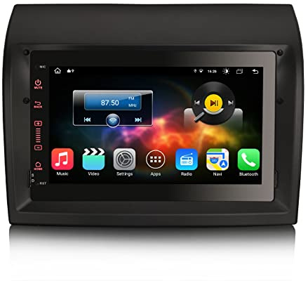 Erisin 8-Core 4GB RAM+ 64GB ROM 7 Pulgadas Android 14 Radio de Coche Estéreo GPS Navegación de Automóvil para Fiat Ducato Citroen Jumper Peugeot Boxer Soporte CarPlay Android Auto BT RDS WiFi 4G Dab+