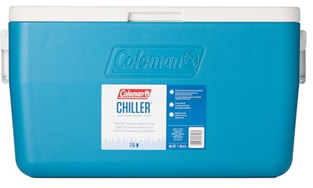 Coleman Chiller 48qt Insulated Portable Cooler with Ice Retention & Heavy-Duty Handles, Made in USA, Great for Camping, Tailgating, Parties, Sports, Concerts & More