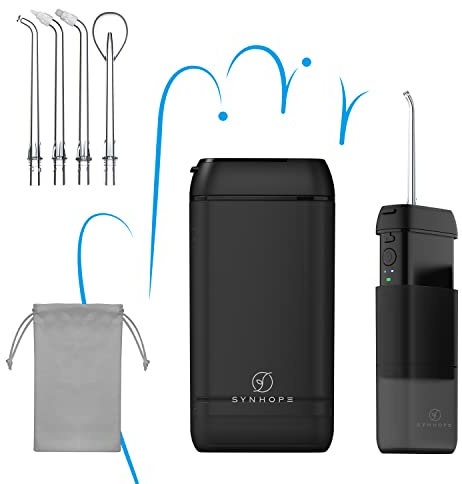 Munddusche (Mini Tragbar) Kabellos Elektrische Zahnreinigung,Versenkbarer Wassertank/3 Modi Water Flosser/IPX7 Wasserdicht,Geeignet für Familie und Reisen Portable Oraler Irrigator.