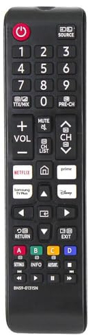 Telecomando Universale Samsung con pulsanti di scelta rapida per Smart TV LCD QLED LED HDTV 3D 4K Compatibile solo con TV Originali Samsung Non Serve Programmazione