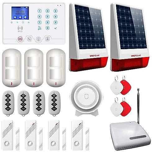 Wolf Guard W4Q-2W06 Home Alarm, Security Alarm System for House, WIFI Wireless Burglar Alarm System with APP Push and Calling Alarms, 19-Piece kits,Works with Alexa