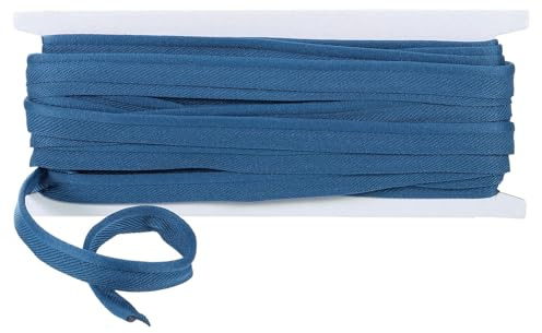 Kvartsman bomullspassband, 10 m × 10 mm brett snedband sömband band band för gör-det-själv hantverk flaggirlang skräddare förkläde hantverk sömnad, blå