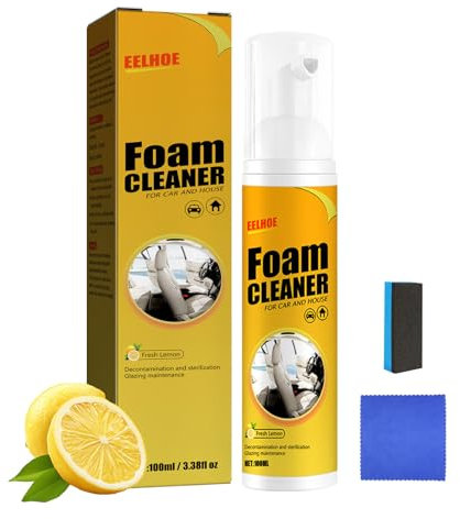 Eelhoe Foam Cleaner, 30/60/100ml Eelhoe Foam Cleaner For Car And House Multi-Functional, All-Purpose Household Cleaners For Car And Kitchen (1, 100ML)