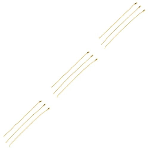 OSALADI 3 Series Cadena Decorativa Esferas Circulares De Color Champán Cadenas De Etiqueta Para Colgantes Y Manualidades 50 Piezas X 3
