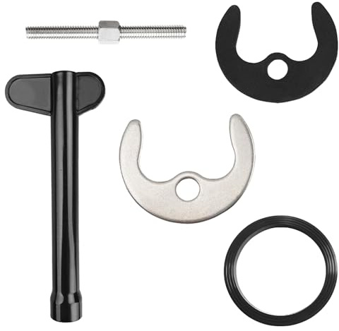 Kit de Montaje Para Grifos De Lavado, Soporte Para Grifo Mezclador, Placa Herradura Juego de Montaje, Fijación Grifo de Un Solo Orificio, Tuercas de Fijación de Grifo para Cocina, Baño, Con llave