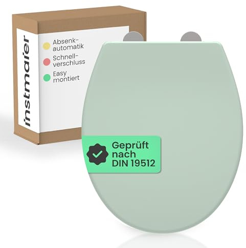 instmaier Helma | Toilettendeckel | Oval | Salbei | mit Schnellverschluss