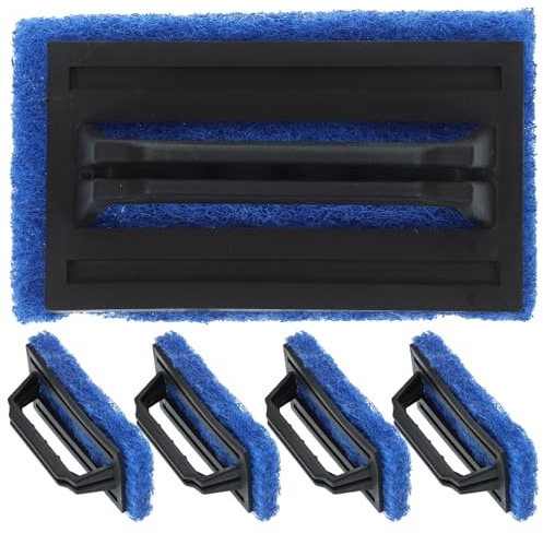 5pcs Screen Printing Scrub Pad for Ink Removal with Handle | PP Scouring Pad, Blue Ergonomic Grip, Mesh Frame Cleaning, Shops and Home Use
