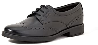 Geox Girls Jr Agata D Shoes, Black, 4 UK (37EU)