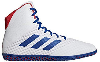 adidas Mat Wizard 4 White/Royal/Red Wrestling Shoes 8