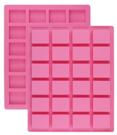 Mity Rain 24-Cavity Rectangle Caramel Candy Silicone Molds, Chocolate Truffles, Whiskey Ice Cube Tray, Grid Fondant Mould, Hard Candy, Pralines, Gummy Jelly Mold