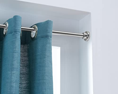 ACAZA Spannstange für Gardinen - Ausziehbar ohne Bohren oder Löcher - Stange von 125-220 cm - Silber