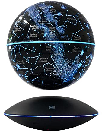 Magnetic Levitating Globe with LED Light,Floating Globes Constellation Ball Night Light Cool Tech Children Educational Gift Home Office Desk Decor