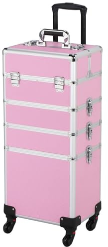 costoffs Modular Beauty Trolley with Detachable Sections, Pink