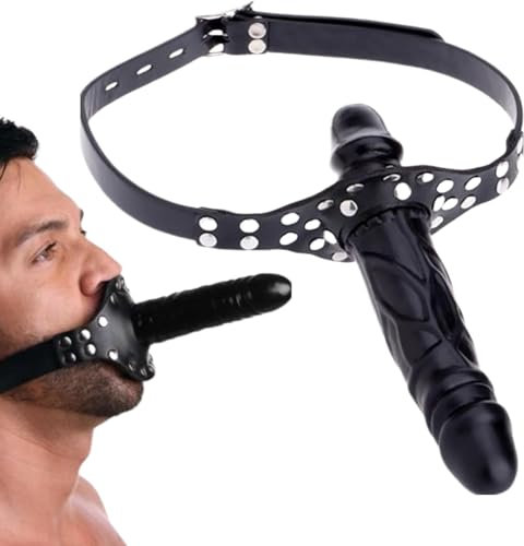 Vielretude Doppel Dildos Mundknebel Realistischer Dildo Penis Mund Gag Mundball Penis SM Analdildo Masturbator Sexspielzeug
