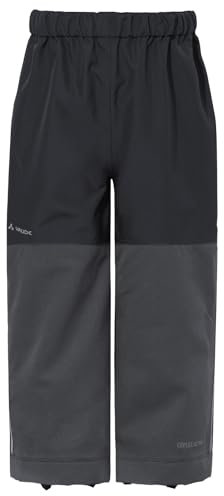 VAUDE Unisex Kinder Kids Caprea Rain Pants Hose, Schwarz, 134-140 EU
