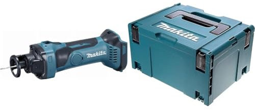 Affleureuse plaque de plâtre 18 V Li-Ion Ø 6,35 mm (Machine seule) - MAKITA DCO180Z & Coffret empilable robuste Makpac Taille 3 - MAKITA 821551-8