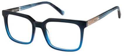 Botaniq Quadratisch Azetat Brillen in Blau für Herren, Brille mit Sehstärke, optional mit Sonnenbrillen tönung oder Blaulichtfilter (Modell BIO-1073-105)
