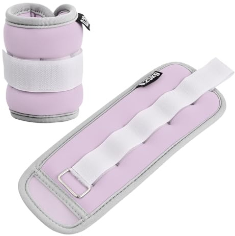 Lot de 2 Poids pour Cheville, 0.25 kg/0.5 kg Poids de Poignet pour Enfants Femmes Hommes, Manchettes de Poids, Poids Musculation Poignet pour Gymnastique Exercice Jogging Marche (Violet,2x0,25kg)