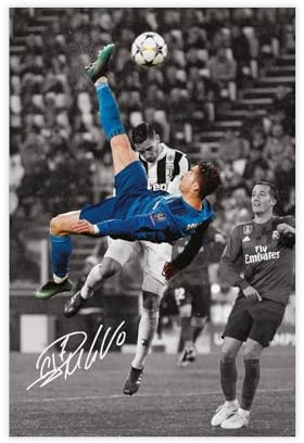 Ocvdfss - Póster de Cristiano Ronaldo en lienzo para decoración de recámara, paisaje, oficina, habitación, regalo, 30 x 45 cm