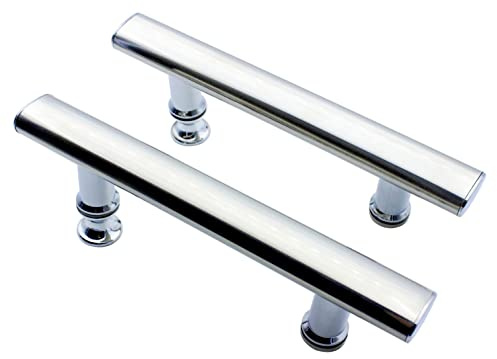 Maniglia per porta doccia quadrata in acciaio inossidabile, pomello per doccia da 2 pezzi da 145 mm al centro del foro, ricambio per maniglie per porte in vetro doccia per box doccia, bagno con doccia