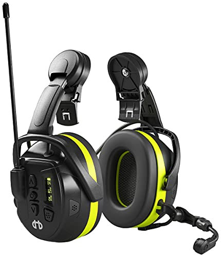 Hellberg Local 446 Active Helmet Capsule Hearing Protection with Radio Electronic Ear Defenders with Radio Antenna EN 352