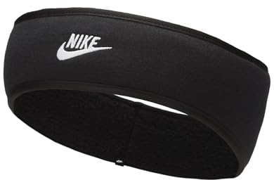 Nike W Club N.100.4360.010.OS Bandeau en Polaire pour Femme Noir/Blanc Taille Unique
