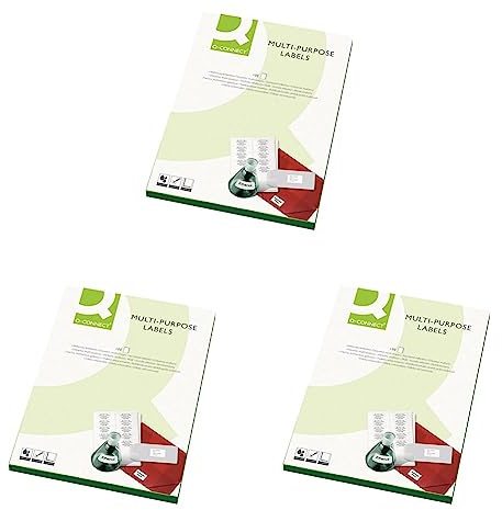 Q-Connect Multipurpose Labels 63.5 x 46.5 mm 18 Per Sheet White (5400 Pack) KF26052