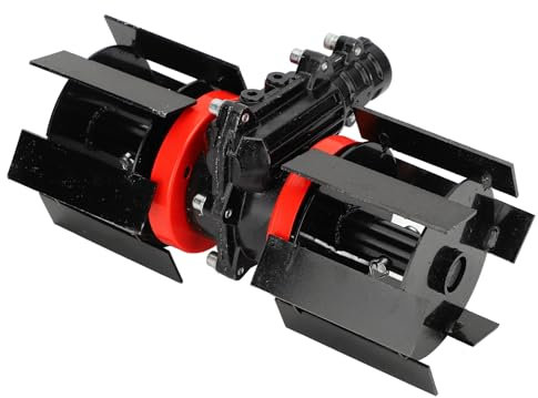 Scheibenegge mit 9 Zähnen, Hochleistungs-Scheibenpflugegge, Rundpflugegge aus Aluminiumeisen, Unkrautrad für Tiefes Pflügen für Gartenfräse, Rasenmäher, Vertikutiererzubehör (26mm)