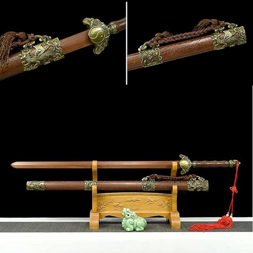 Espada Tai Chi de madera sándalo natural 106 cm,con vaina madera maciza,espada práctica de artes marciales,Kendo Bokken,para practicar el manejo la espada,ejercicios matutinos y entrenamiento samurai