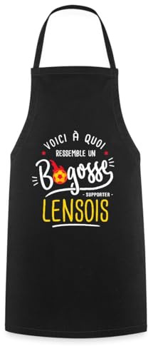 Spreadshirt Voici À Quoi Ressemble Un Bogosse Supporter Lensois Tablier Cuisine, taille unique, noir