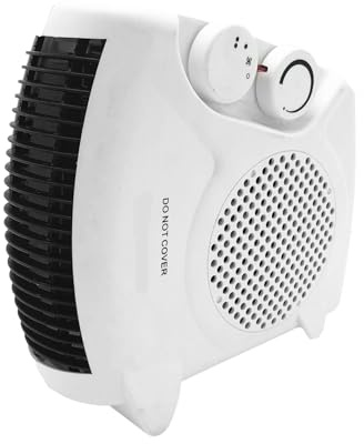 Fan Heater Electric Portable Heating with 2 Heat Settings Cooling Function Adjustable Thermostat for Home Low Energy 2000W FH-A11