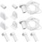 2 Set Ersatzteile Rollo Klemmfix(17 mm/Ohne Bohren/PVC) Rollos Halterung Fenster Klemmhalter Rollor Klemmträger Ohne Bohren für Double Roller Blind,Blackout Roller Blind